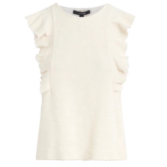 JOE’S JEANS • The Alana Ruffle Shirt Blouse In Natural - Picture 1 of 10